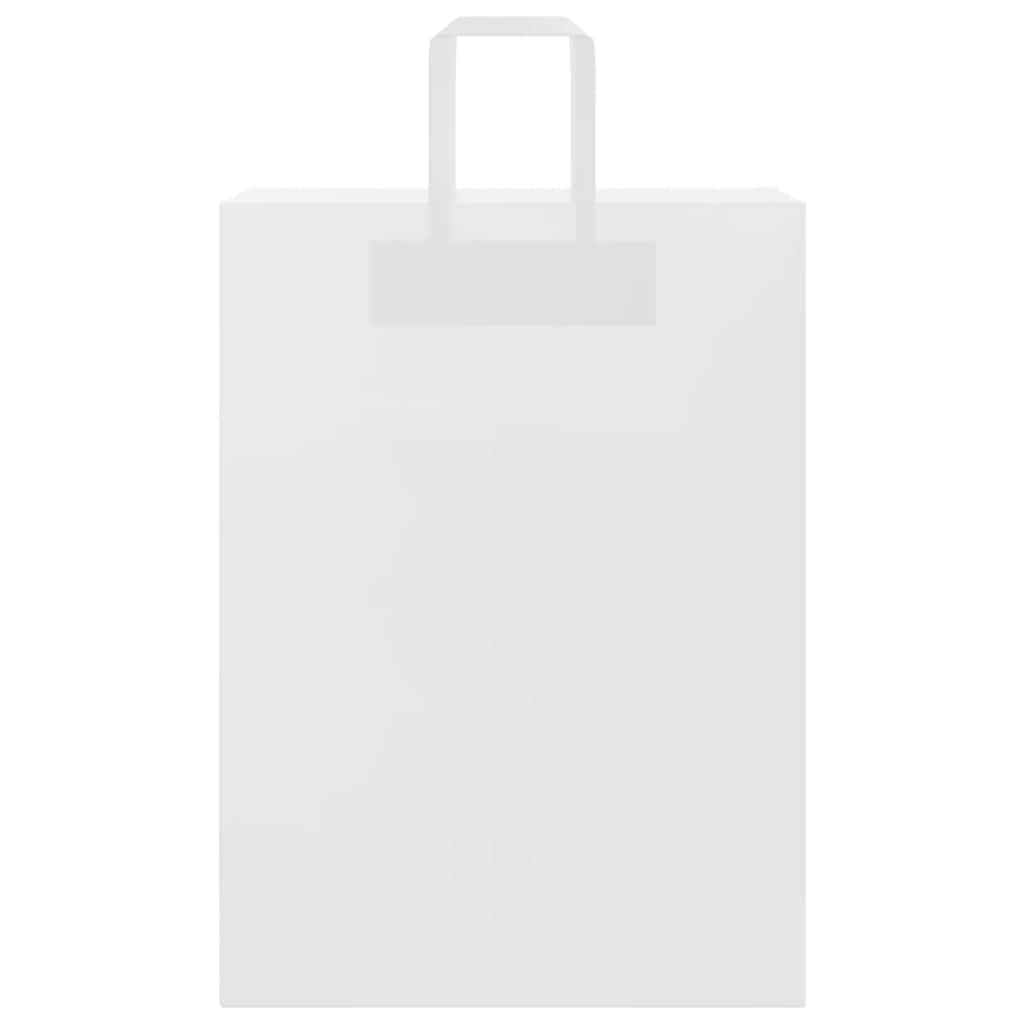 Χάρτινες σακούλες 50 τεμάχια με χερούλια Λευκό 32x17x44 εκ. - Pakobazaar