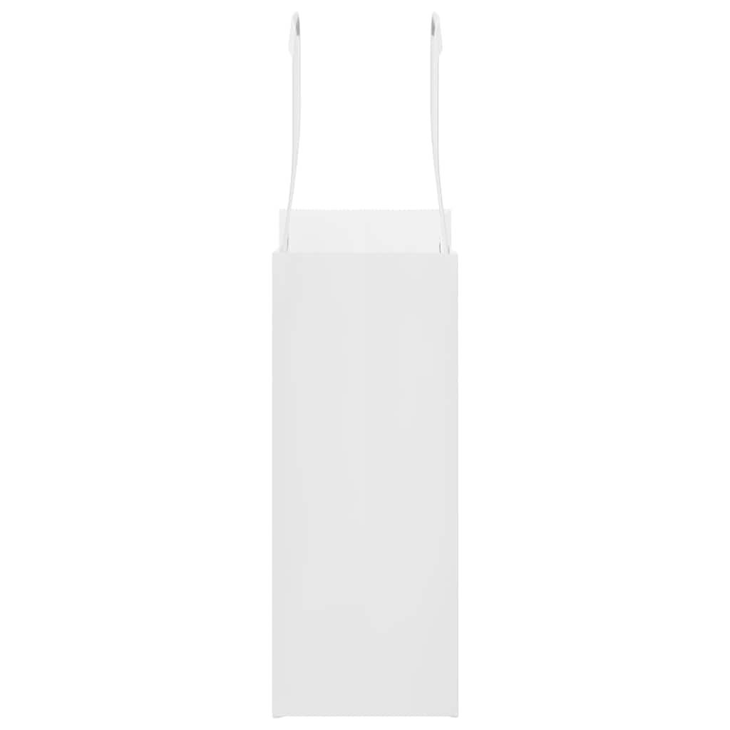 Χάρτινες σακούλες 250 τεμάχια με χερούλια Λευκό 15x8x21 εκ. - Pakobazaar