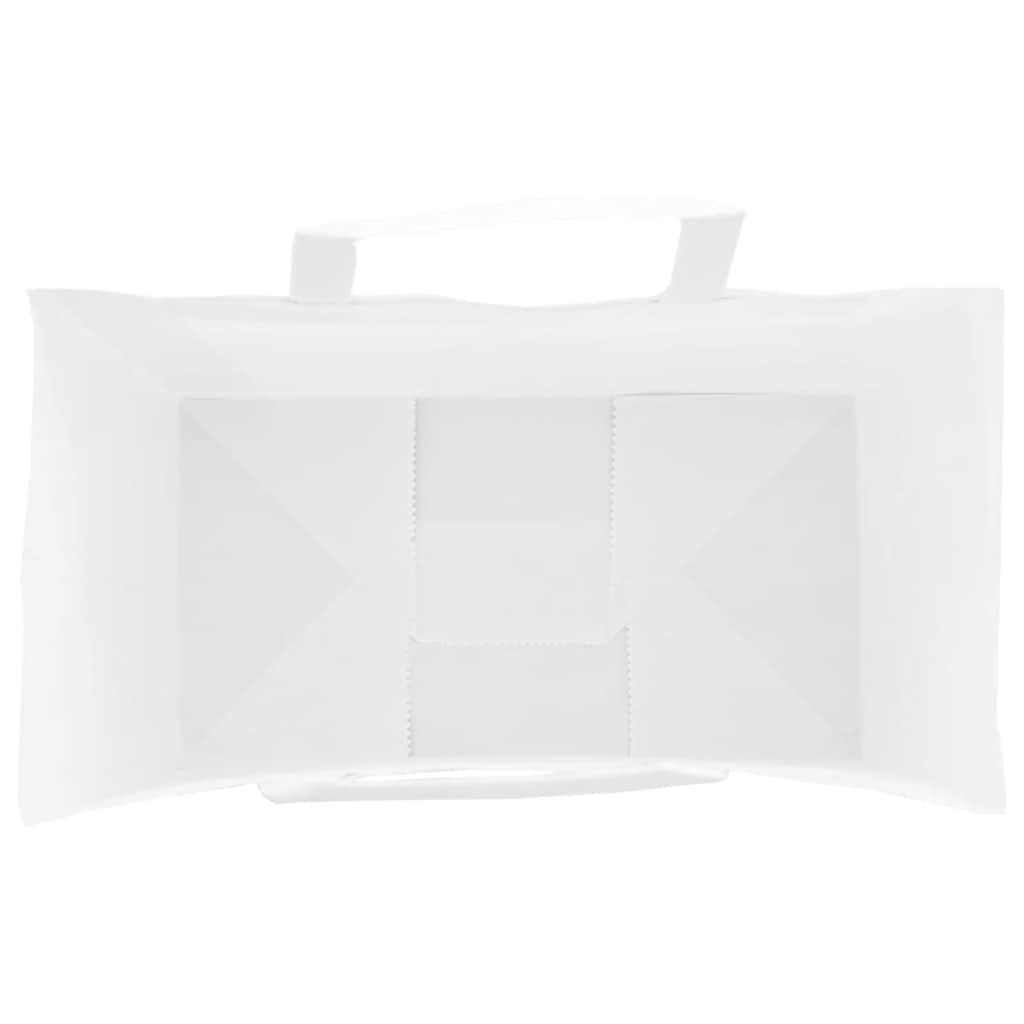 Χάρτινες σακούλες 250 τεμάχια με χερούλια Λευκό 15x8x21 εκ. - Pakobazaar