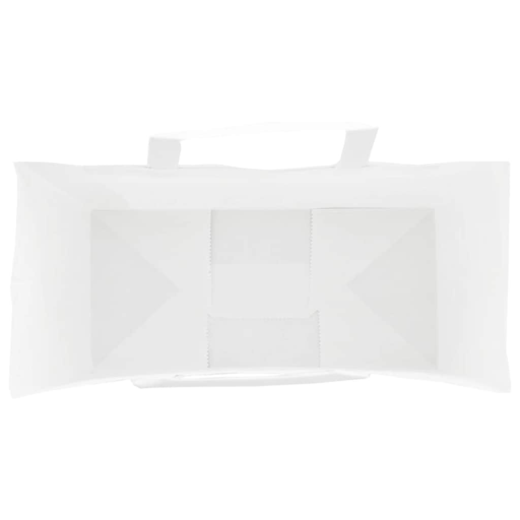 Χάρτινες σακούλες 250 τεμάχια με χερούλια Λευκό 26x12x35 εκ.