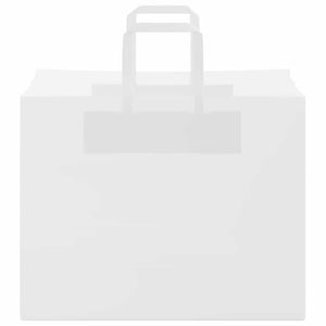 Χάρτινες σακούλες 250 τεμάχια με χερούλια Λευκό 32x22x24 εκ.
