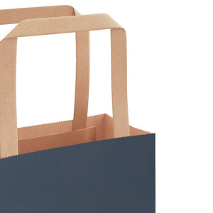 Χάρτινες σακούλες 250 τεμάχια με χερούλια Μπλε 32x12x42 εκ.