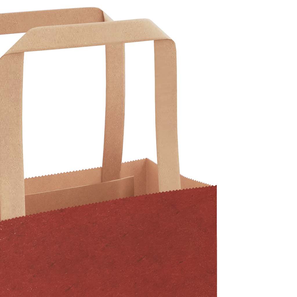Χάρτινες σακούλες 50 τεμάχια με χερούλια Κόκκινο 32x22x28 εκ.