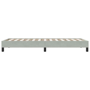 Box Spring κρεβάτι χωρίς στρώμα ανοιχτό γκρι Βελούδινο
