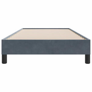 Box Spring Κρεβάτι χωρίς στρώμα Σκούρο γκρι 80x210 cm Βελούδινο
