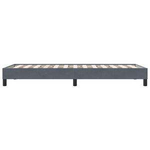 Box Spring Κρεβάτι χωρίς στρώμα Σκούρο γκρι 80x210 cm Βελούδινο