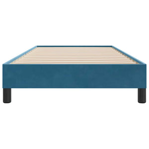 Box Spring Κρεβάτι χωρίς στρώμα Σκούρο μπλε 80x210 cm Βελούδινο