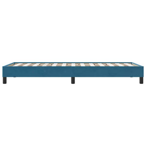 Box Spring Κρεβάτι χωρίς στρώμα Σκούρο μπλε 80x210 cm Βελούδινο