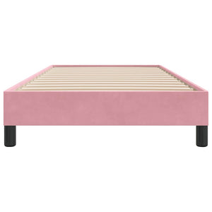 Box Spring Κρεβάτι χωρίς στρώμα Ροζ 80x210 cm Βελούδινο