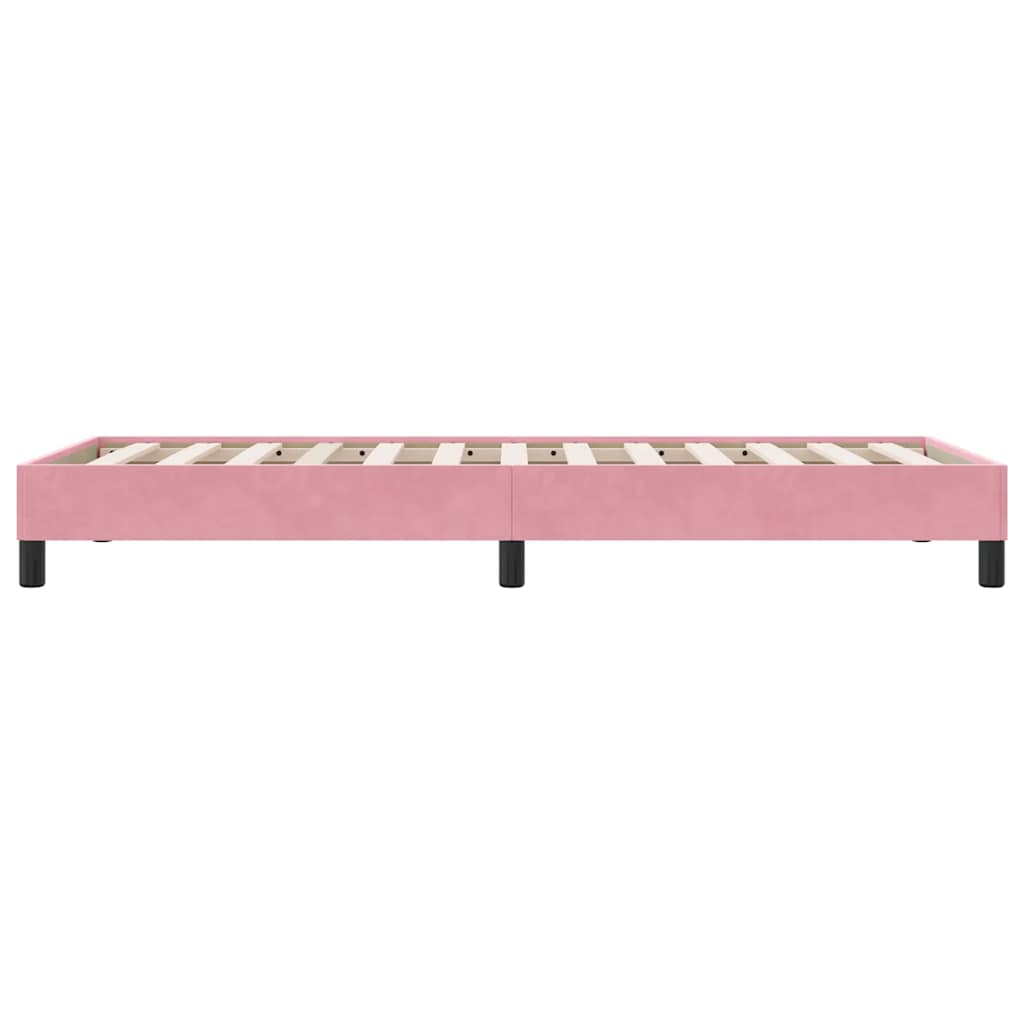 Box Spring Κρεβάτι χωρίς στρώμα Ροζ 80x210 cm Βελούδινο