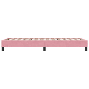 Box Spring Κρεβάτι χωρίς στρώμα Ροζ 80x210 cm Βελούδινο
