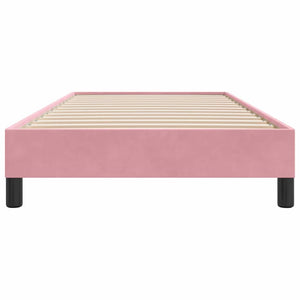 Box Spring Κρεβάτι χωρίς στρώμα Ροζ 90x210 cm Βελούδινο