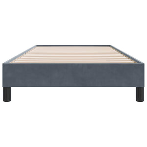 Box Spring Κρεβάτι χωρίς στρώμα Σκούρο γκρι Βελούδινο