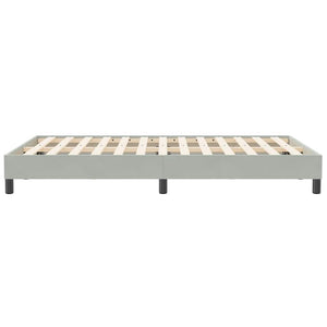 Box Spring Κρεβάτι χωρίς στρώμα Ανοιχτό γκρι Βελούδινο