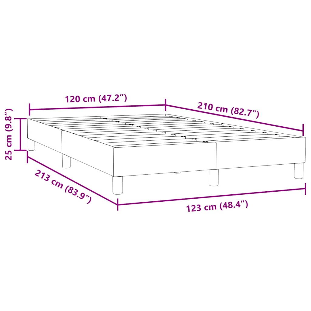 Box Spring Κρεβάτι χωρίς στρώμα Ανοιχτό γκρι Βελούδινο