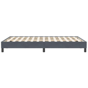 Box Spring Κρεβάτι χωρίς στρώμα Σκούρο γκρι Βελούδινο