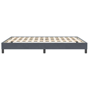 Box Spring Κρεβάτι χωρίς στρώμα Σκούρο γκρι Βελούδινο