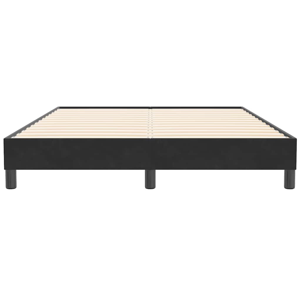 Box Spring Κρεβάτι χωρίς στρώμα Μαύρο 140x210 cm Βελούδινο
