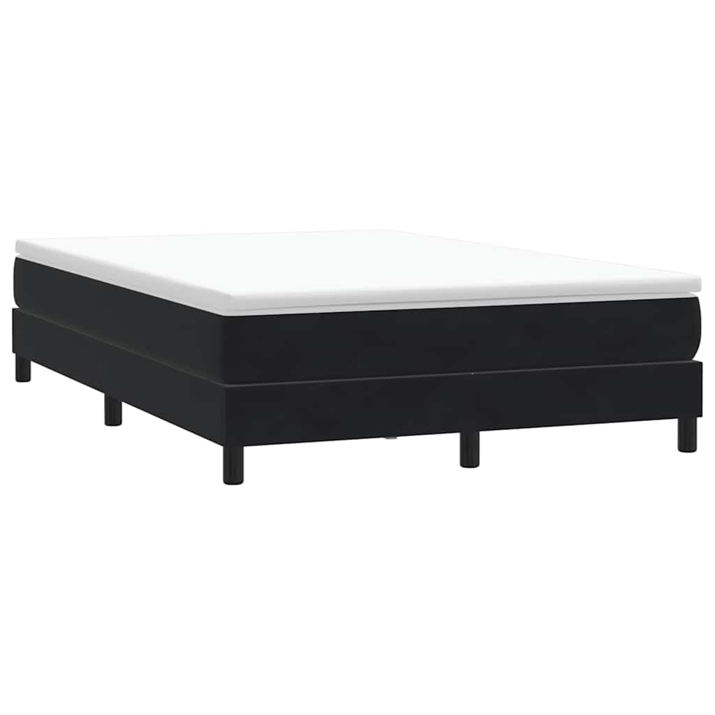 Box Spring Κρεβάτι χωρίς στρώμα Μαύρο 140x210 cm Βελούδινο