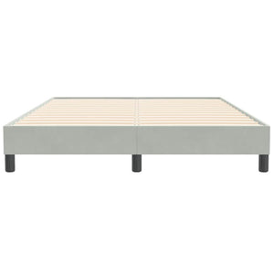 Box Spring Κρεβάτι χωρίς στρώμα ανοιχτό γκρι Βελούδινο