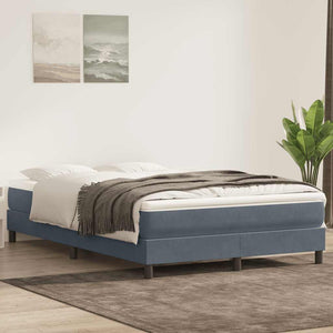 Box Spring Κρεβάτι χωρίς στρώμα Σκούρο γκρι Βελούδινο - Pakobazaar