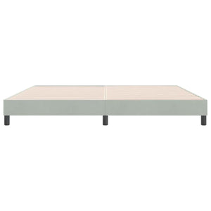 Box Spring κρεβάτι χωρίς στρώμα ανοιχτό γκρι Βελούδινο