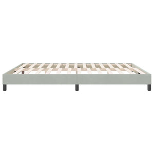 Box Spring κρεβάτι χωρίς στρώμα ανοιχτό γκρι Βελούδινο