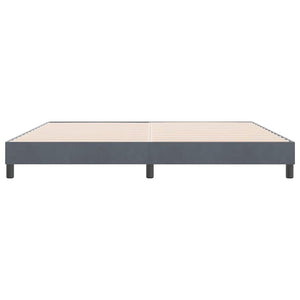 Box Spring Κρεβάτι χωρίς στρώμα Σκούρο γκρι Βελούδινο