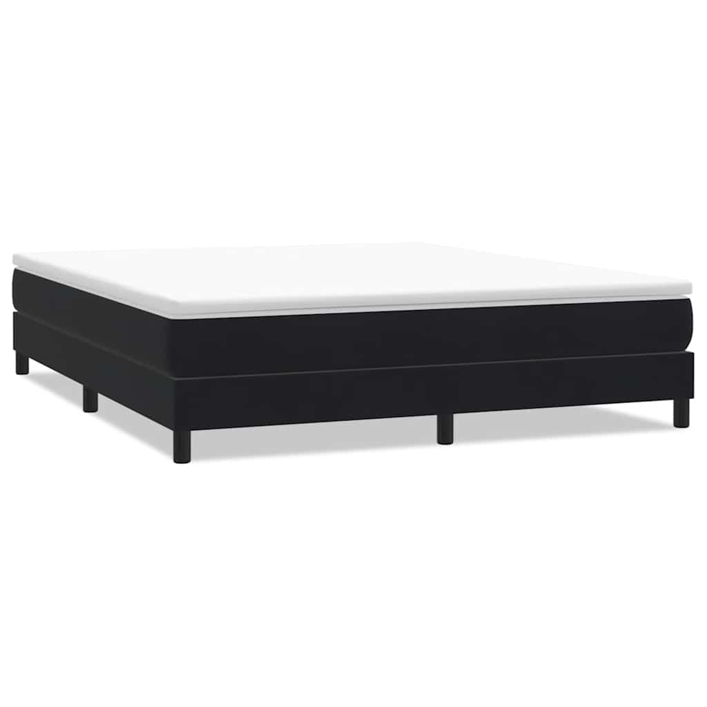 Box Spring Κρεβάτι χωρίς στρώμα Μαύρο 180x210 cm Βελούδινο