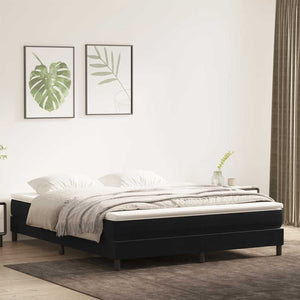 Box Spring Κρεβάτι χωρίς στρώμα Μαύρο 180x210 cm Βελούδινο