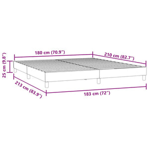 Box Spring Κρεβάτι χωρίς στρώμα Μαύρο 180x210 cm Βελούδινο