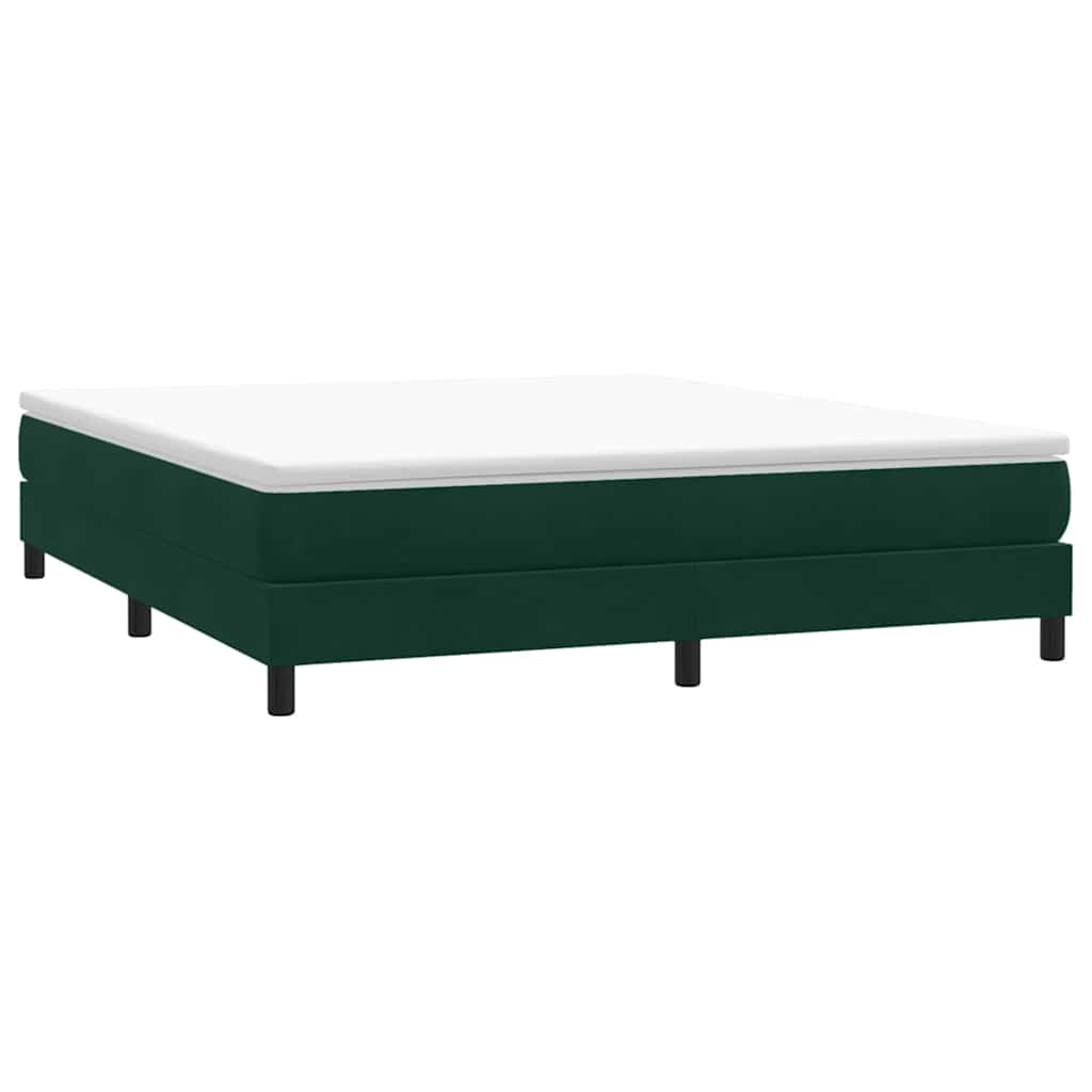 Κρεβάτι Boxspring χωρίς Στρώμα Σκούρο Πράσινο 180x210εκ.