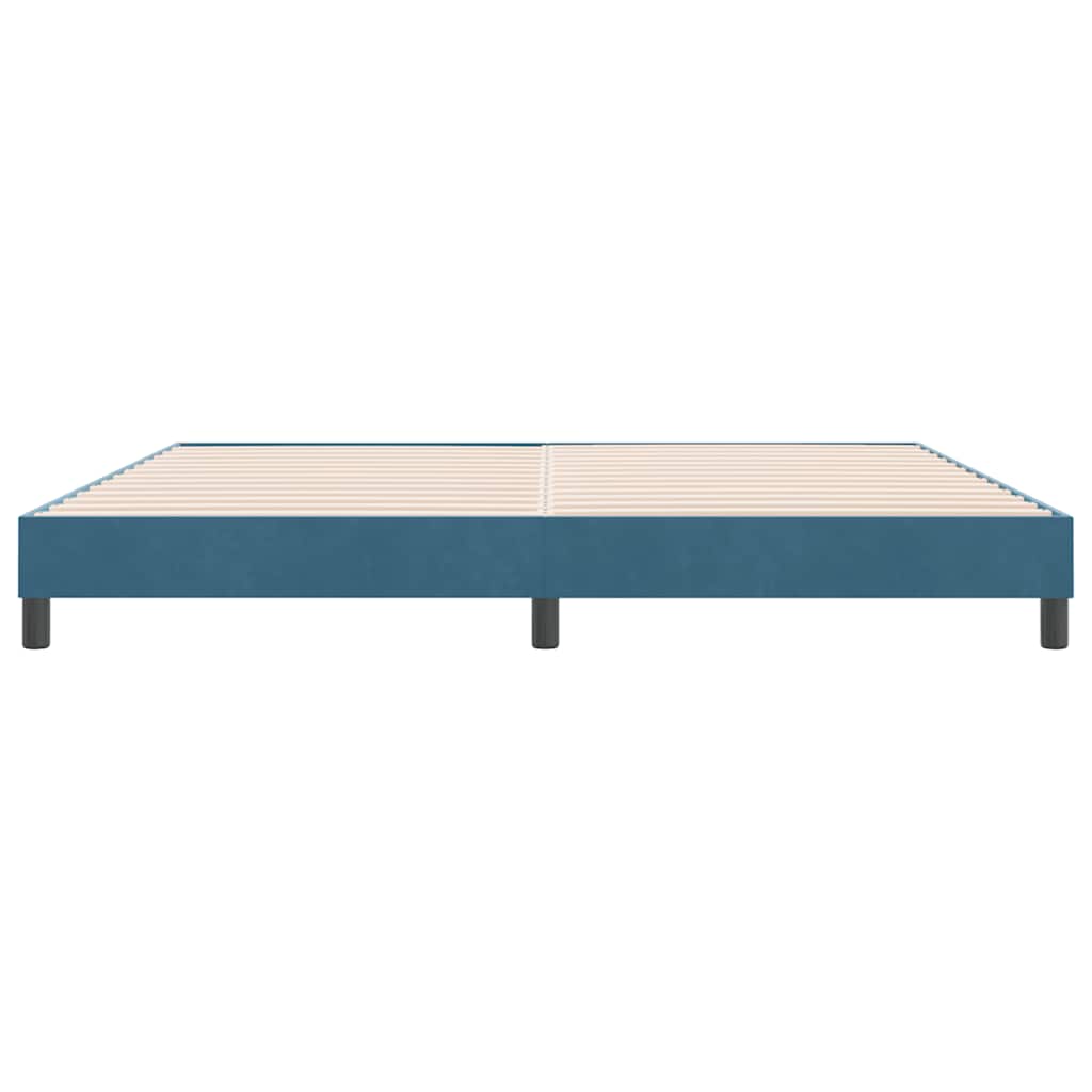 Κρεβάτι Boxspring χωρίς Στρώμα Σκούρο Μπλε 180x210 εκ Βελούδινο