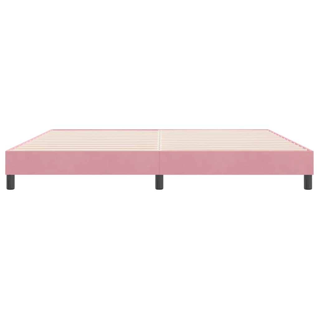 Κρεβάτι Boxspring χωρίς Στρώμα Ροζ 180x210 εκ. Βελούδινο