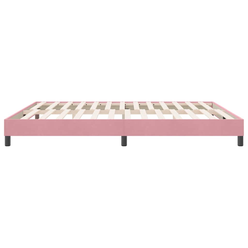Κρεβάτι Boxspring χωρίς Στρώμα Ροζ 180x210 εκ. Βελούδινο