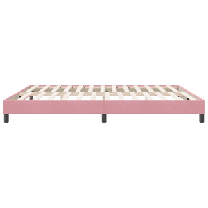 Κρεβάτι Boxspring χωρίς Στρώμα Ροζ 180x210 εκ. Βελούδινο