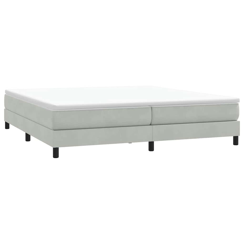 Box Spring κρεβάτι χωρίς στρώμα ανοιχτό γκρι 200x210 cm