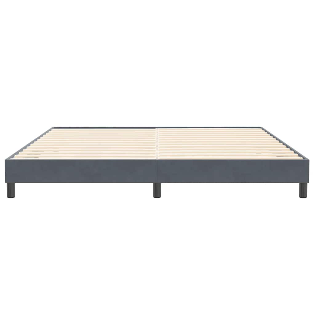 Κρεβάτι Boxspring χωρίς Στρώμα Σκούρο Γκρι 200x210 εκ Βελούδινο