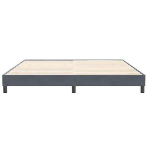 Κρεβάτι Boxspring χωρίς Στρώμα Σκούρο Γκρι 200x210 εκ Βελούδινο