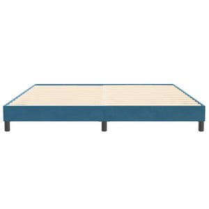 Κρεβάτι Boxspring χωρίς Στρώμα Σκούρο Μπλε 200x220 εκ Βελούδινο