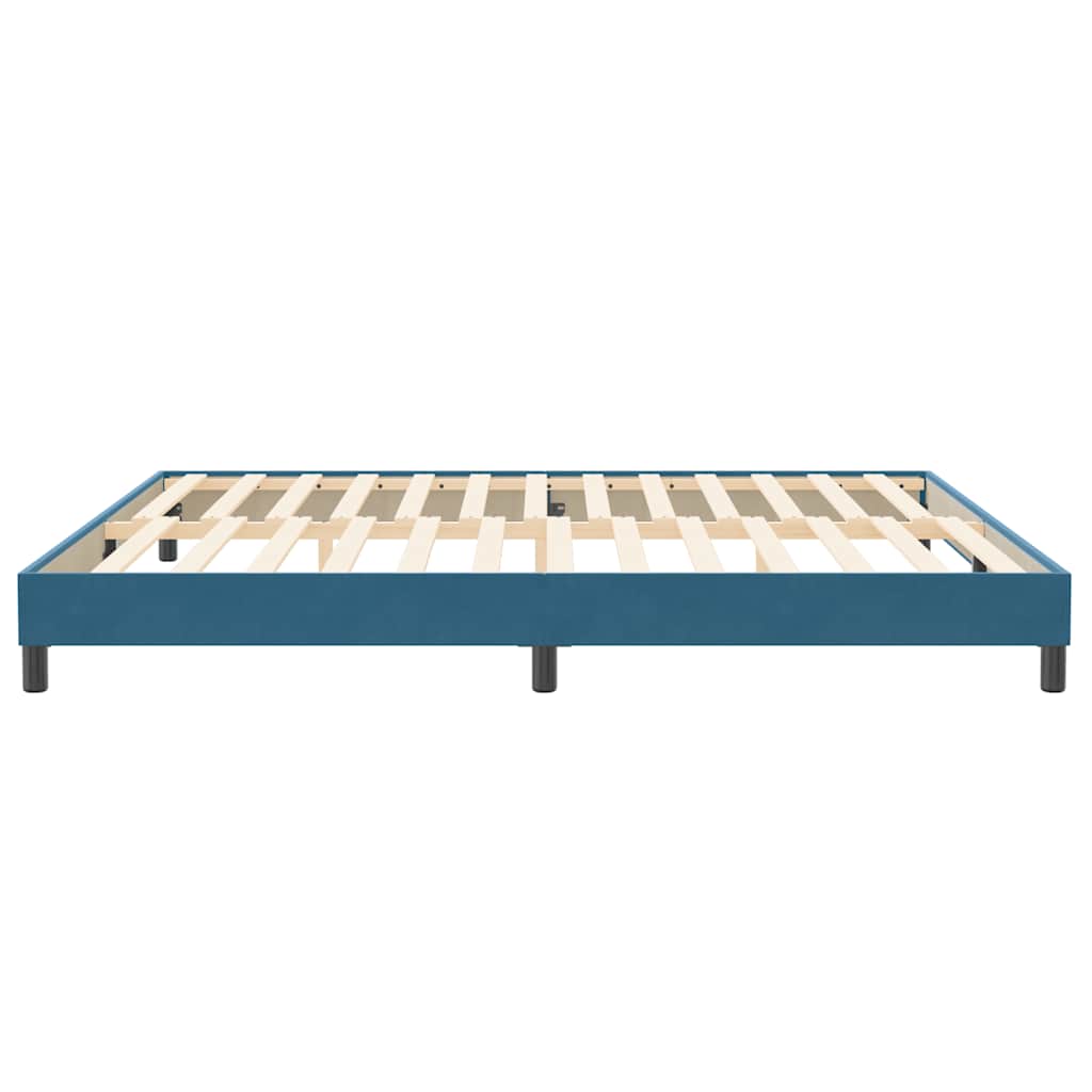 Κρεβάτι Boxspring χωρίς Στρώμα Σκούρο Μπλε 200x220 εκ Βελούδινο