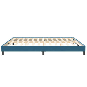 Κρεβάτι Boxspring χωρίς Στρώμα Σκούρο Μπλε 200x220 εκ Βελούδινο