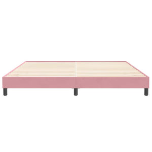 Κρεβάτι Boxspring χωρίς Στρώμα Ροζ 200x210 εκ. Βελούδινο