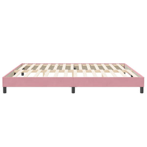 Κρεβάτι Boxspring χωρίς Στρώμα Ροζ 200x210 εκ. Βελούδινο