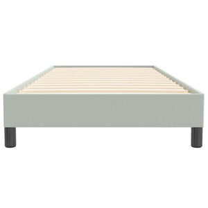 Box Spring κρεβάτι χωρίς στρώμα ανοιχτό γκρι 80x220cm Βελούδινο
