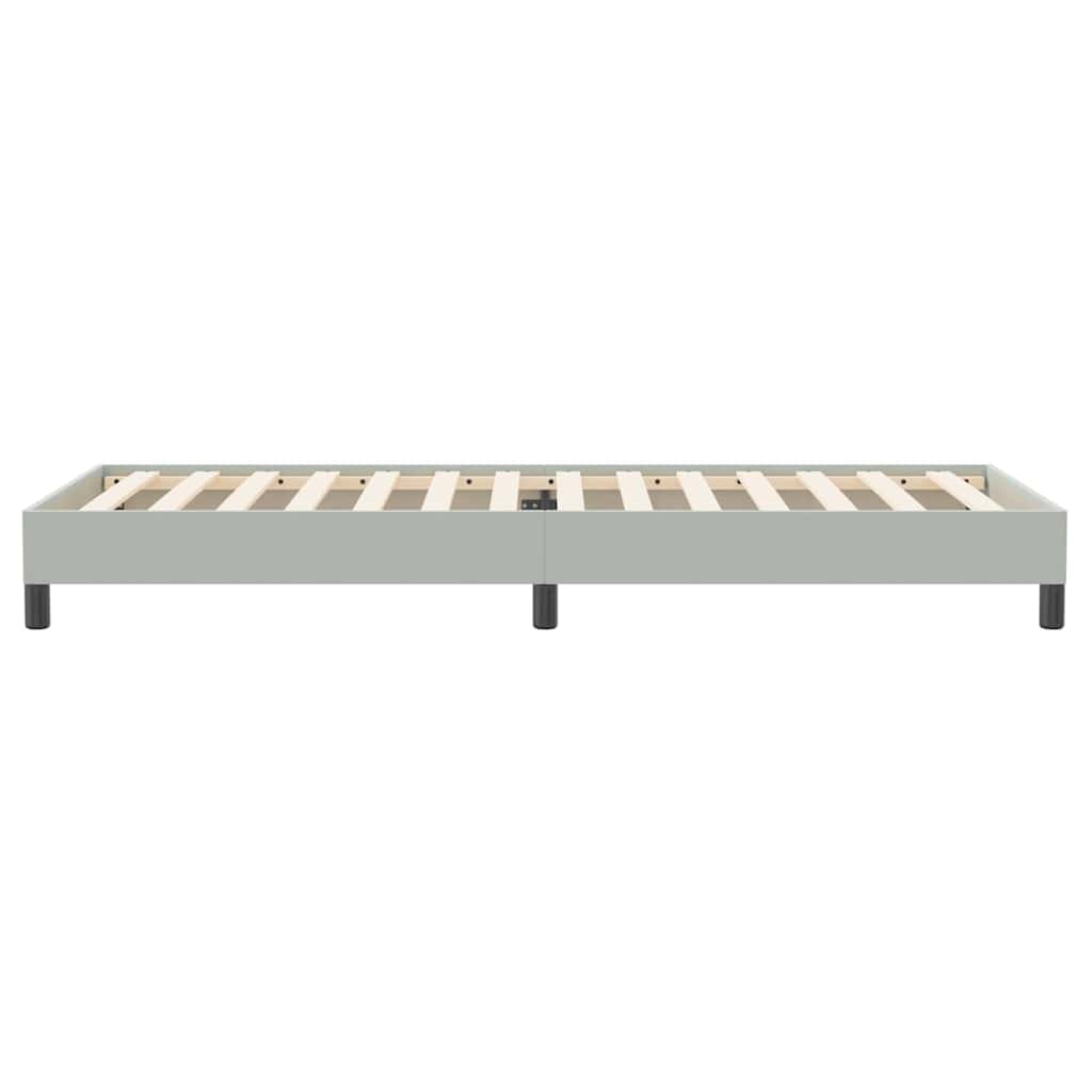 Box Spring κρεβάτι χωρίς στρώμα ανοιχτό γκρι 80x220cm Βελούδινο