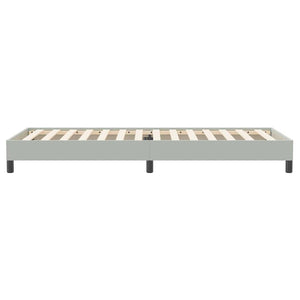 Box Spring κρεβάτι χωρίς στρώμα ανοιχτό γκρι 80x220cm Βελούδινο