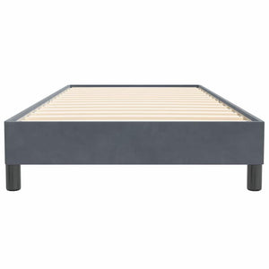 Κρεβάτι Boxspring χωρίς Στρώμα Σκούρο Γκρι 80x220 εκ. Βελούδινο