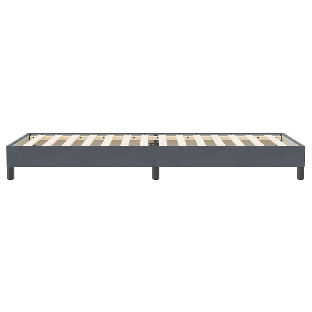 Κρεβάτι Boxspring χωρίς Στρώμα Σκούρο Γκρι 80x220 εκ. Βελούδινο
