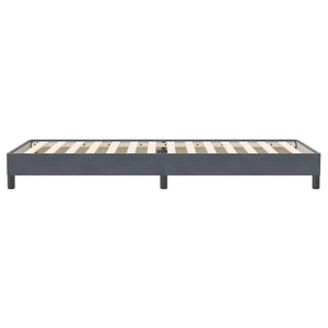 Κρεβάτι Boxspring χωρίς Στρώμα Σκούρο Γκρι 80x220 εκ. Βελούδινο